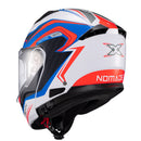 Capacete Texx Escam Kratos Nomade Branc Azu Verm Bril 58