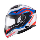 Capacete Texx Escam Kratos Nomade Branc Azu Verm Bril 60