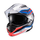 Capacete Texx Escam Kratos Nomade Branc Azu Verm Bril 60