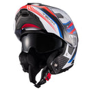 Capacete Texx Escam Kratos Nomade Branc Azu Verm Bril 60