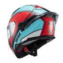 Capacete Texx Fecha Raptor Hornet Azu Verm Branc Bril 60