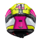 Capacete Texx Fecha Raptor Hornet Verd Ros Branc Bril 62