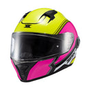 Capacete Texx Fecha Raptor Hornet Verd Ros Branc Bril 62
