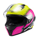 Capacete Texx Fecha Raptor Hornet Verd Ros Branc Bril 62