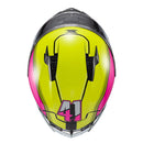 Capacete Texx Fecha Raptor Hornet Verd Ros Branc Bril 62