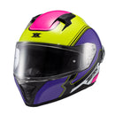 Capacete Texx Fecha Raptor Hornet Verd Rox Branc Ros Bril 56