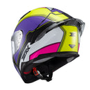 Capacete Texx Fecha Raptor Hornet Verd Rox Branc Ros Bril 62