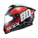 Capacete Texx Fecha Kaiman Vector Verm Pret Branc Bril 56