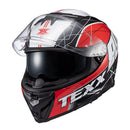 Capacete Texx Fecha Kaiman Vector Verm Pret Branc Bril 56