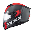 Capacete Texx Fecha Kaiman Track Verm Pret Cinz Fosc 58