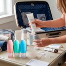 4 Potes Frascos Silicone Reutilizável Flexível Viagem