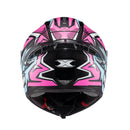 Capacete Texx Fecha Raptor Genesis Azu Ros Branc Bril 56