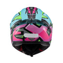 Capacete Texx Fecha Raptor Arcade Azu Verd Ros Bril 60