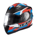 Capacete Texx Strike Ride Azu Verm Branc Pret Bril 56