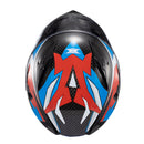 Capacete Texx Strike Ride Azu Verm Branc Pret Bril 58