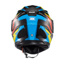 Capacete Texx Strike Ride Azu Verd Verm Pret Bril 56