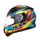 Capacete Texx Strike Ride Azu Verd Verm Pret Bril 58