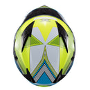 Capacete Texx Strike Superstar Verd Azu Branc Bril 56