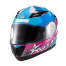 Capacete Texx Strike Superstar Azu Ros  Branc Bril 62