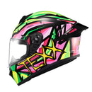 Capacete Texx Fechado Spihe Maasai Verde Rosa 62