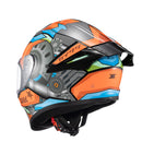 Capacete Texx Fechado Spihe Gear Verm Azul 58