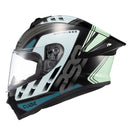 Capacete Texx Fechado Spihe Cube Azul Verde 60