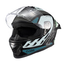 Capacete Texx Fechado Spihe Cube Azul Verde 60