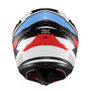 Capacete Texx Fechado Hunter Ark Preto Verm Azul E Branco Brilho 58