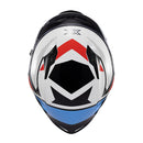 Capacete Texx Fechado Hunter Ark Preto Verm Azul E Branco Brilho 60