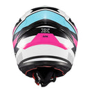 Capacete Texx Fechado Hunter Ark Preto Rosa Azul Tiffany E Branco Brilho 56