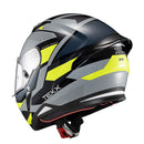 Capacete Texx Fechado Hunter Ark Preto Verde E Cinza Brilho 56