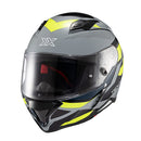 Capacete Texx Fechado Hunter Ark Preto Verde E Cinza Brilho 56