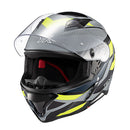 Capacete Texx Fechado Hunter Ark Preto Verde E Cinza Brilho 56