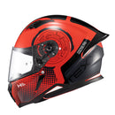 Capacete Texx Fechado Hunter Draco Preto Verm E Cinza Brilho 56