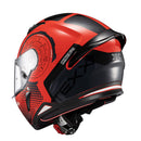 Capacete Texx Fechado Hunter Draco Preto Verm E Cinza Brilho 56