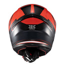Capacete Texx Fechado Hunter Draco Preto Verm E Cinza Brilho 56