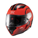 Capacete Texx Fechado Hunter Draco Preto Verm E Cinza Brilho 56