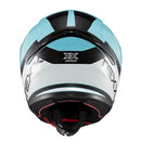 Capacete Texx Fechado Hunter Draco Preto Azul Tiffany Branco E Cinza Brilho 56