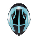 Capacete Texx Fechado Hunter Draco Preto Azul Tiffany Branco E Cinza Brilho 56