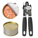 Abridor De Lata Aço Inox Manivela Forte Robusto  Cor:preto
