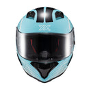 Capacete Texx Fechado Hunter Draco Preto Azul Tiffany Branco E Cinza Brilho 56