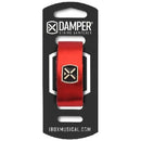 Damper Ibox Em Couro E Tag Em Metal Vermelho Metalico Dmmd04