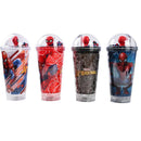 Copo Decorado Spider-man Com Led E Canudo 450ml Sortido