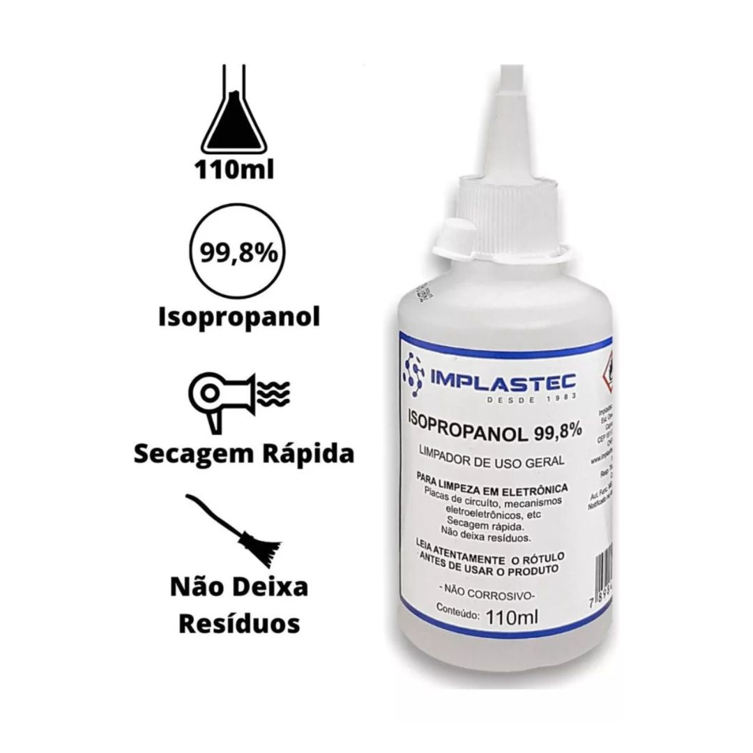 Alcool Isopropilico 110ml C/bico Implastec