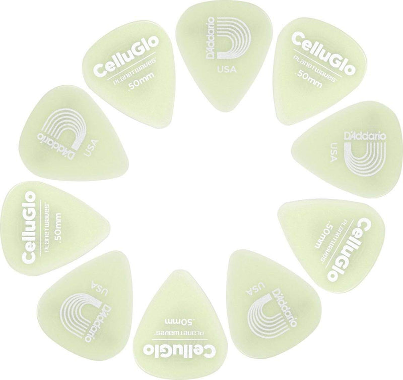 Palheta Para Guitarra De Celuloide 1ccg2-10 - Glowe - Leve - (pct Com 10 Unidades)