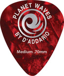 Palheta Para Guitarra De Celuloide 1crp4-10 - Vermelho Pérola - Média - (pct Com 10 Unidades)