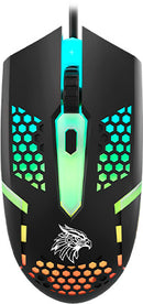 Mouse Gamer K-mex Usb Preto Rgb 2400dpi