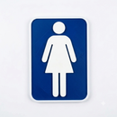 Placa Sinalização Banheiro Feminino 3d Azul Ecológica