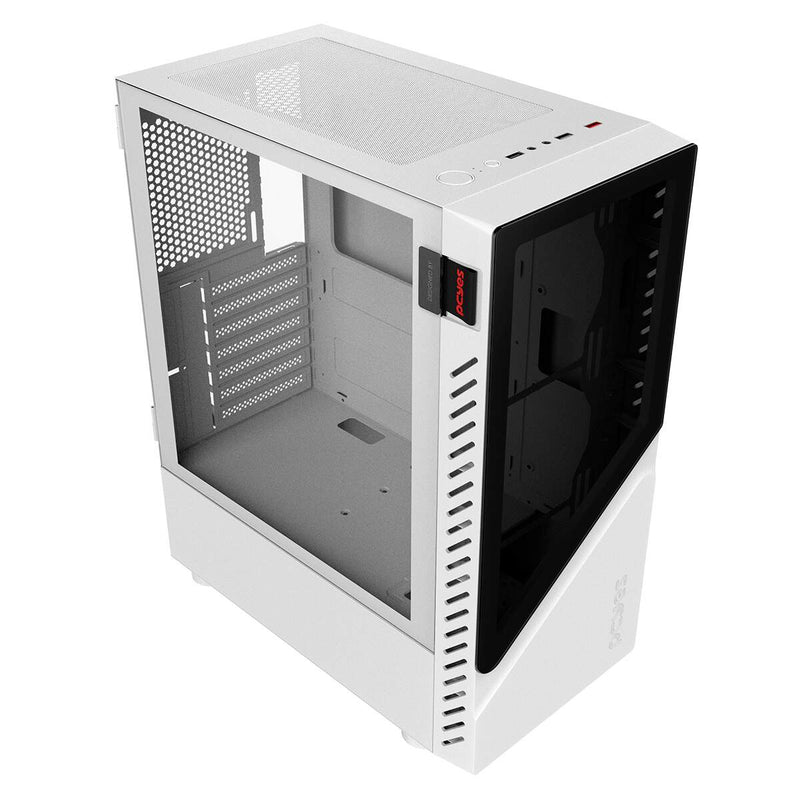 Gabinete Gamer Set White Ghost - Lateral Em Vidro - Pcyes - Gswgpbr