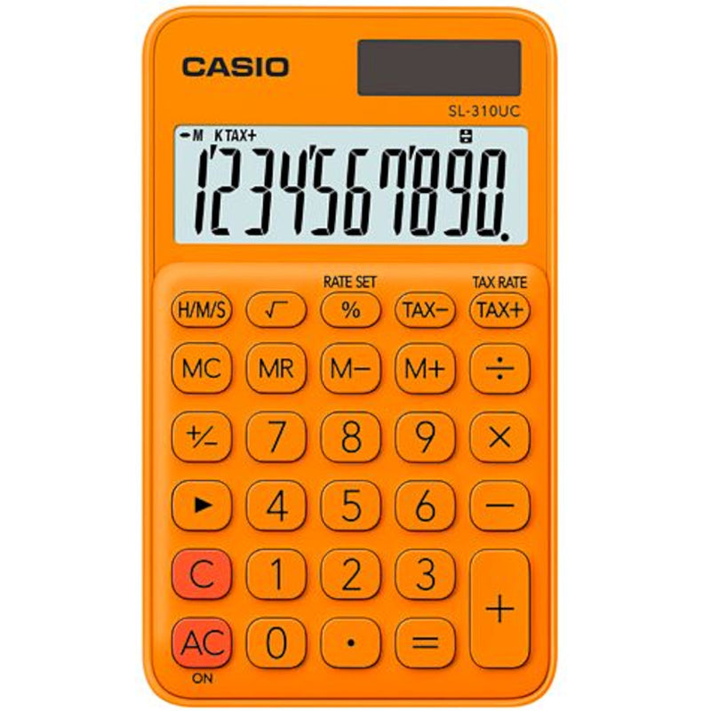 Calculadora De Bolso 10 Digitos Laranja Sl-310uc-rg